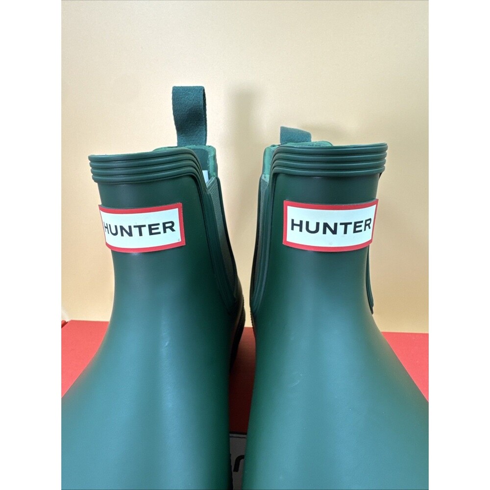 Hunter Original Chelsea Women's Waterproof Ankle Rain Boots, Green Size 6 - Picture 3 of 16